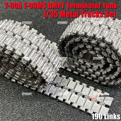 1/35 T-90A BMPT/2S7M Malka/T-72B3/T-72-B3M Tank Metal Workable Tracks w/Pins Kit