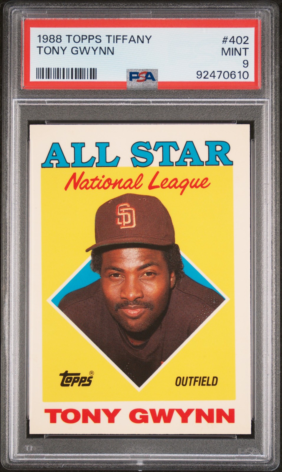 1988 TOPPS TIFFANY #402 TONY GWYNN PSA 9