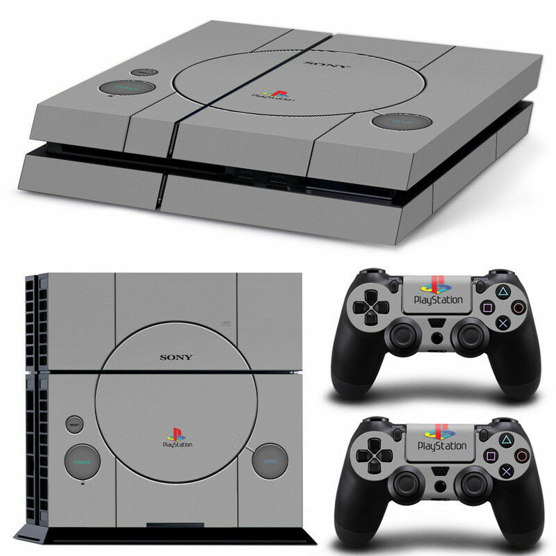 Sticker skin For ps4 retro vintage console skin& controllers cover ps1 ps one-image