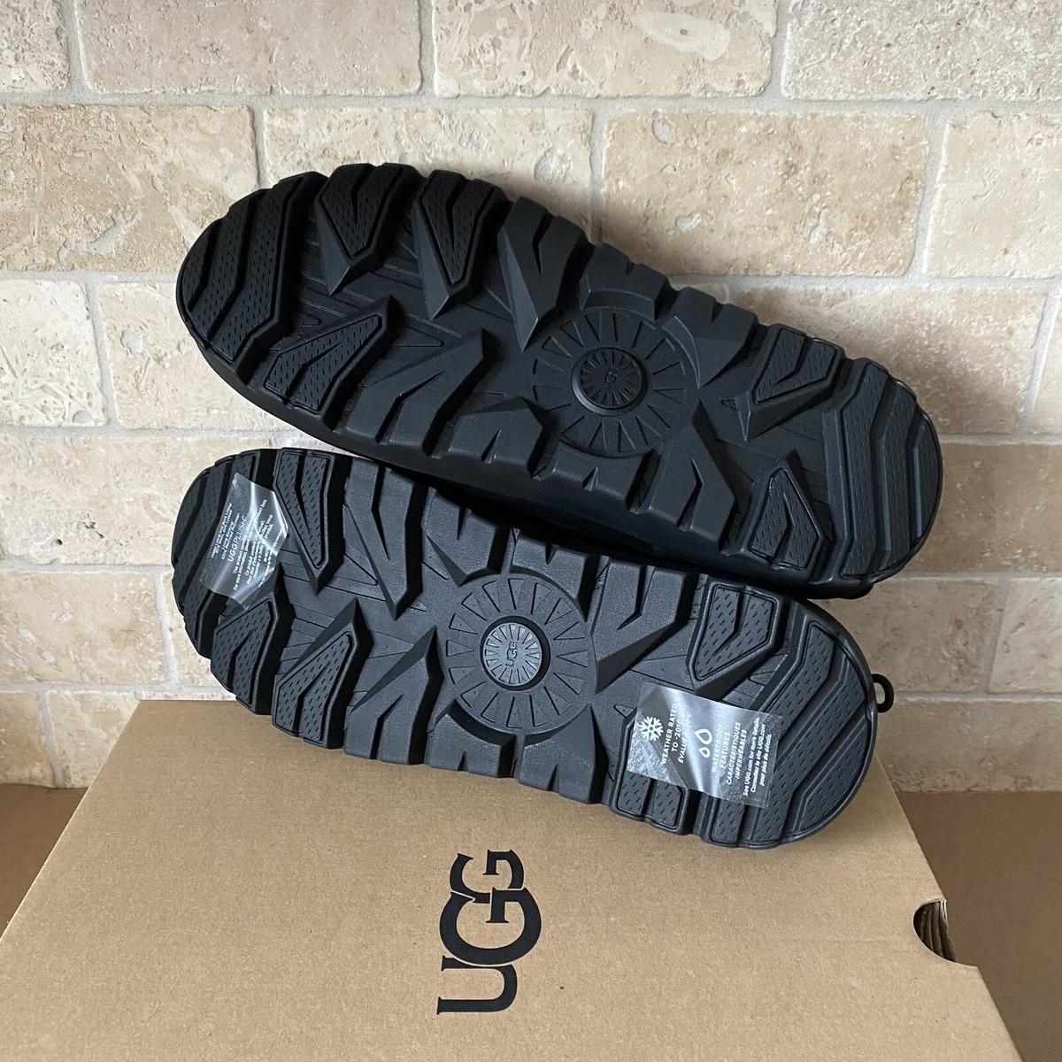 UGG TASMAN WEATHER HYBRID ALL GENDER BLACK SLIPPER SHOE SIZE