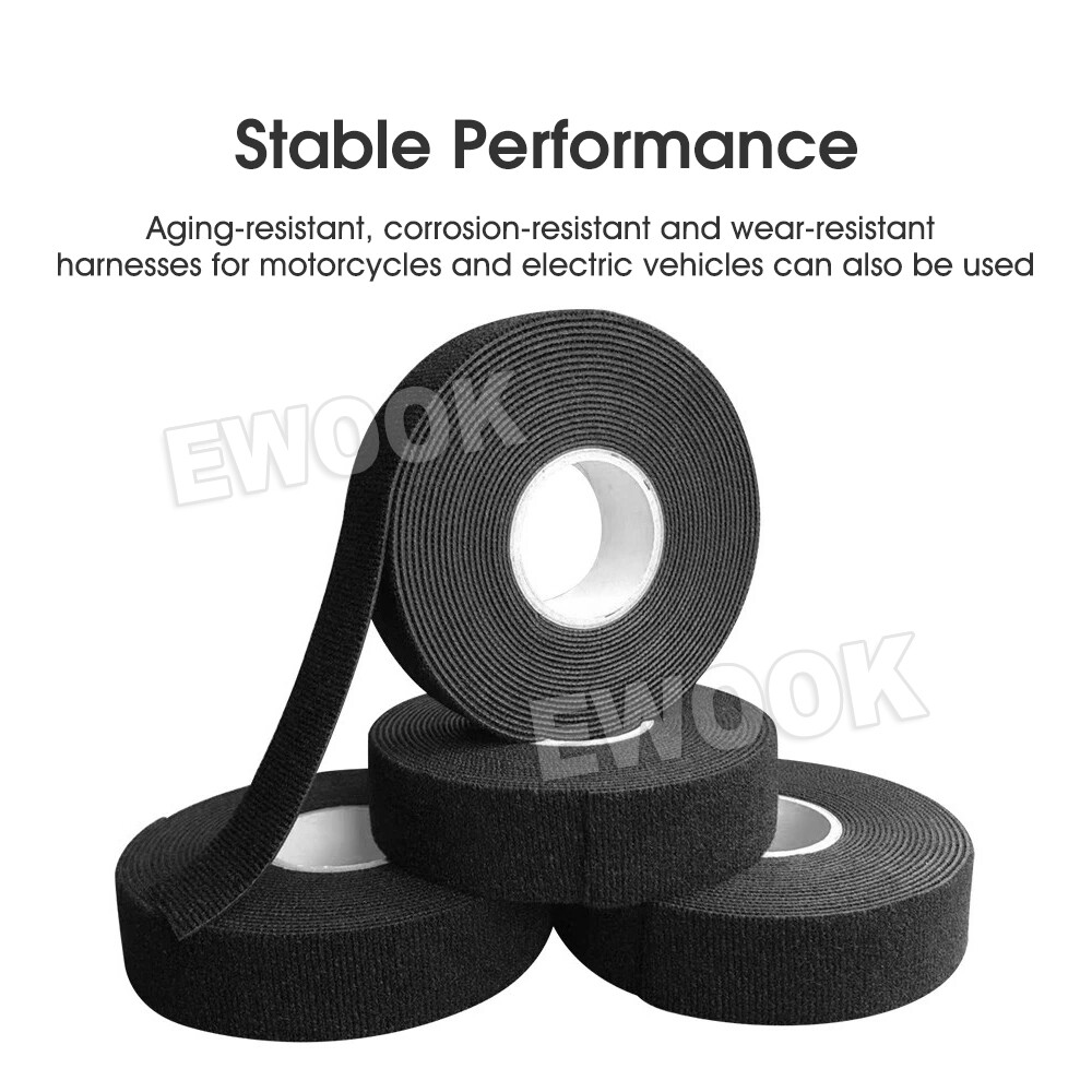 7Roll Electrical Harness Tape Wire Loom Cloth Noise Damping Heat Proof