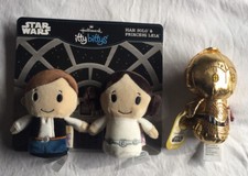 HAN SOLO & PRINCESS LEIA & C-3PO STAR WARS ITTY BITTY Collectables Toy Plush