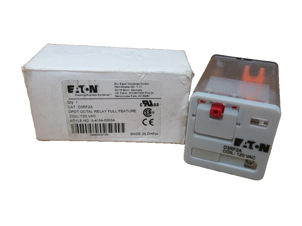 Relés de Automatización Industrial Eaton 8-Pin Clavijas