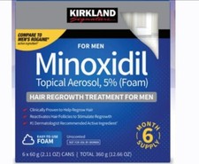Kirkland Minoxidil 5 Foam Men, Hair Regrowth Hair Loss Treatment 6 Month