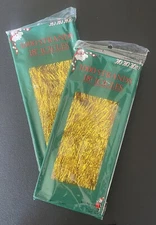 Vintage Regent Products Ho! Ho! Ho! 18" Gold Tinsel Icicles NOS (2 Boxes)