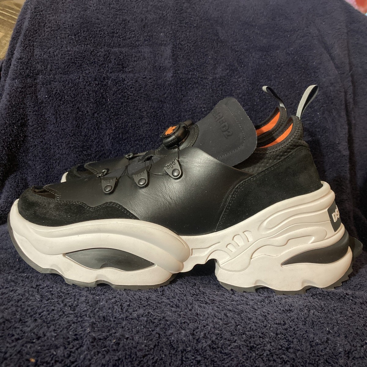 Dsquared2 The Rolling Giant black low top sneakers size 44 (M 10.5