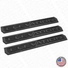 3pcs 19-23 GMC Sierra Elevation Front Door Tailgate Nameplate Emblem Gloss Black