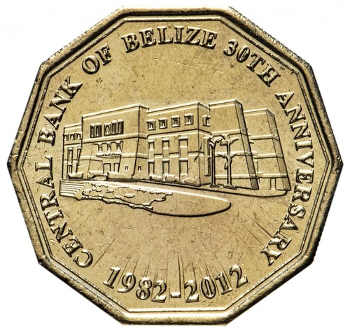 Belize 1 Dollar KM-136 1982-2012 30th Any Commemorative Queen♛ Currency COIN Cir - Afbeelding 1 van 8