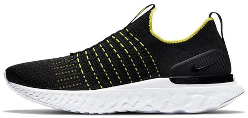 Nike React Phantom Run Flyknit 2 Black Sonic Yellow
