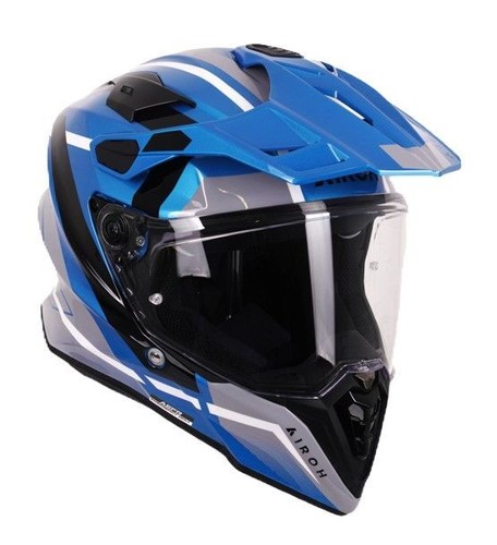 Airoh Commander 2 Adventure ECE 22.06 Carbon Motorcycle Helmet Cerulean Blue - Picture 2 of 5