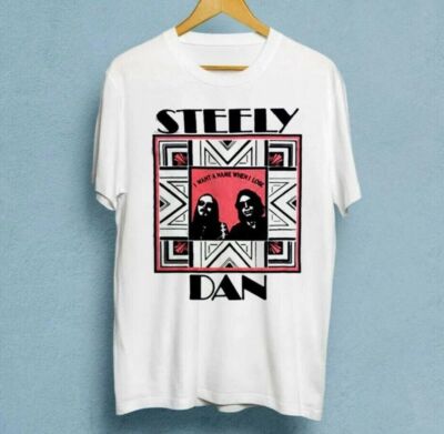 Vintage 90S Steely Dan Rock Band Tour Shirt Cotton White Men S-3XL T-Shirt