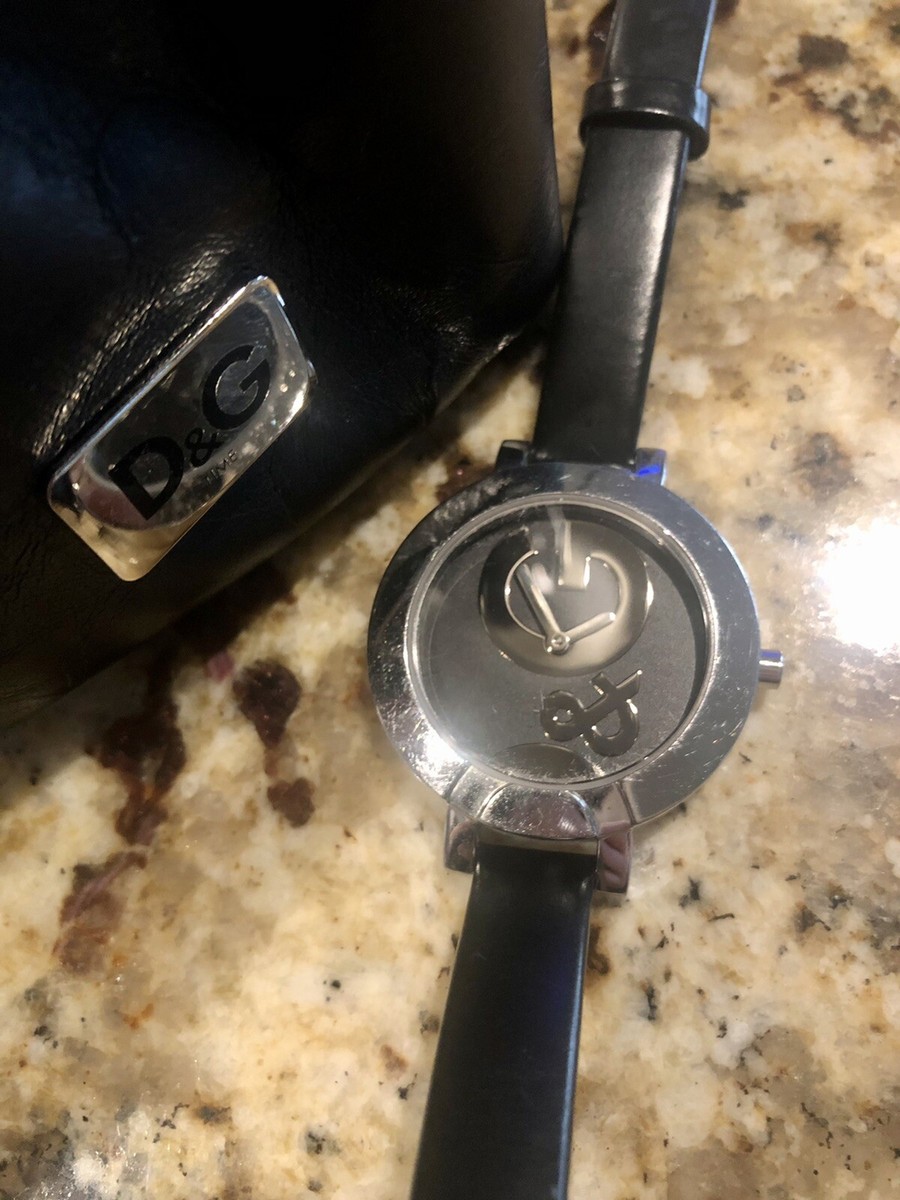 DOLCE & GABBANA D&G Time Womens Watch, Black Silver Logo DOLCE & GABBANA D&G Time Womens Watch, Black Silver Logo