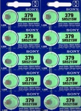 MURATA / SONY 379 SR521SW 10 piece SR521 379 Watch Battery US Seller
