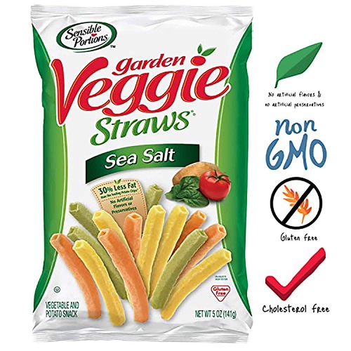 Sensible Portions Garden Veggie Straws Sea Salt 5 Oz - Picture 3 of 5