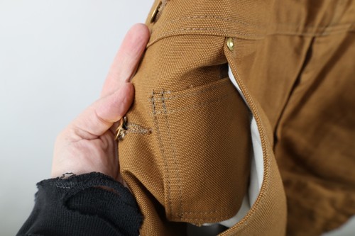 Mono de lona marrón de colección Carhartt para hombre 40x32 desgastado deletreado doble rodilla - Imagen 9 de 20