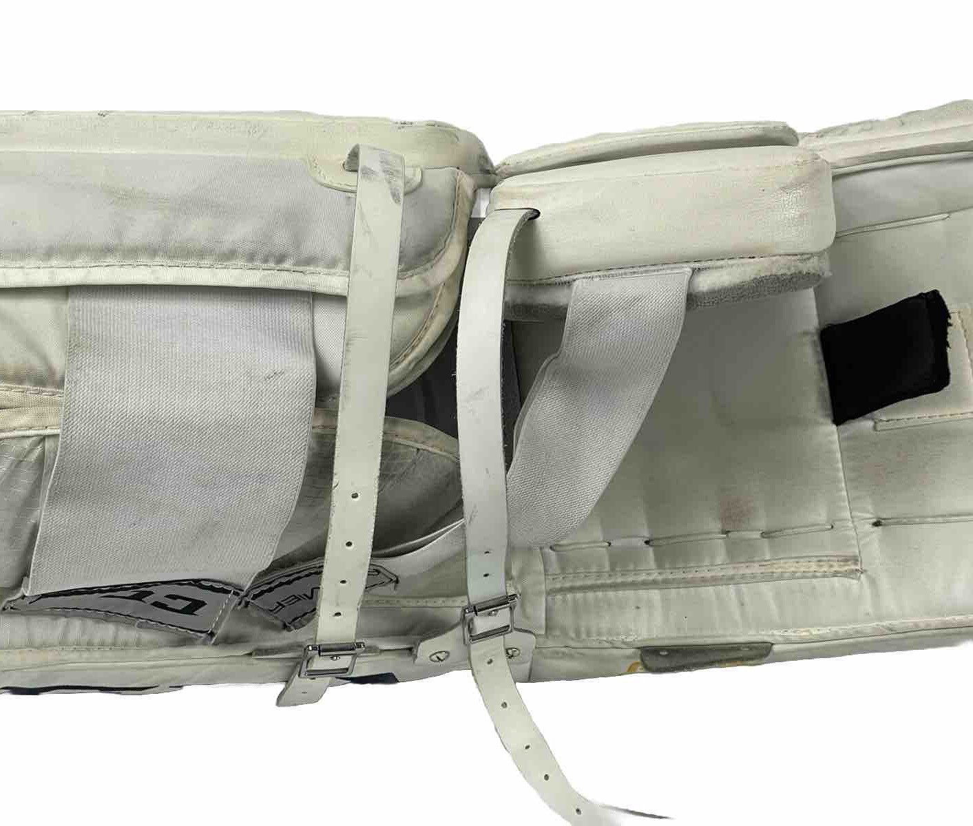 CCM 32+1 Lefevre Premier R1.9 Goalie Leg Pad Pant Leg with Straps GUC Yellow