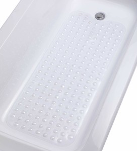 bath mat non slip shower extra inch rubber washable machine tub bathtub anti textured transparent tike smart bacterial grip gorilla