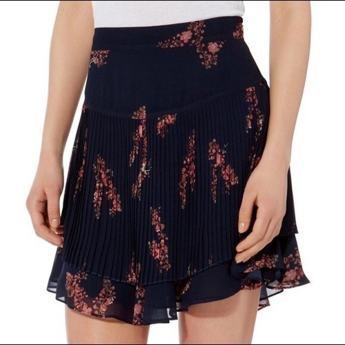 Derek Lam 10 Crosby Pleated Floral Mini 