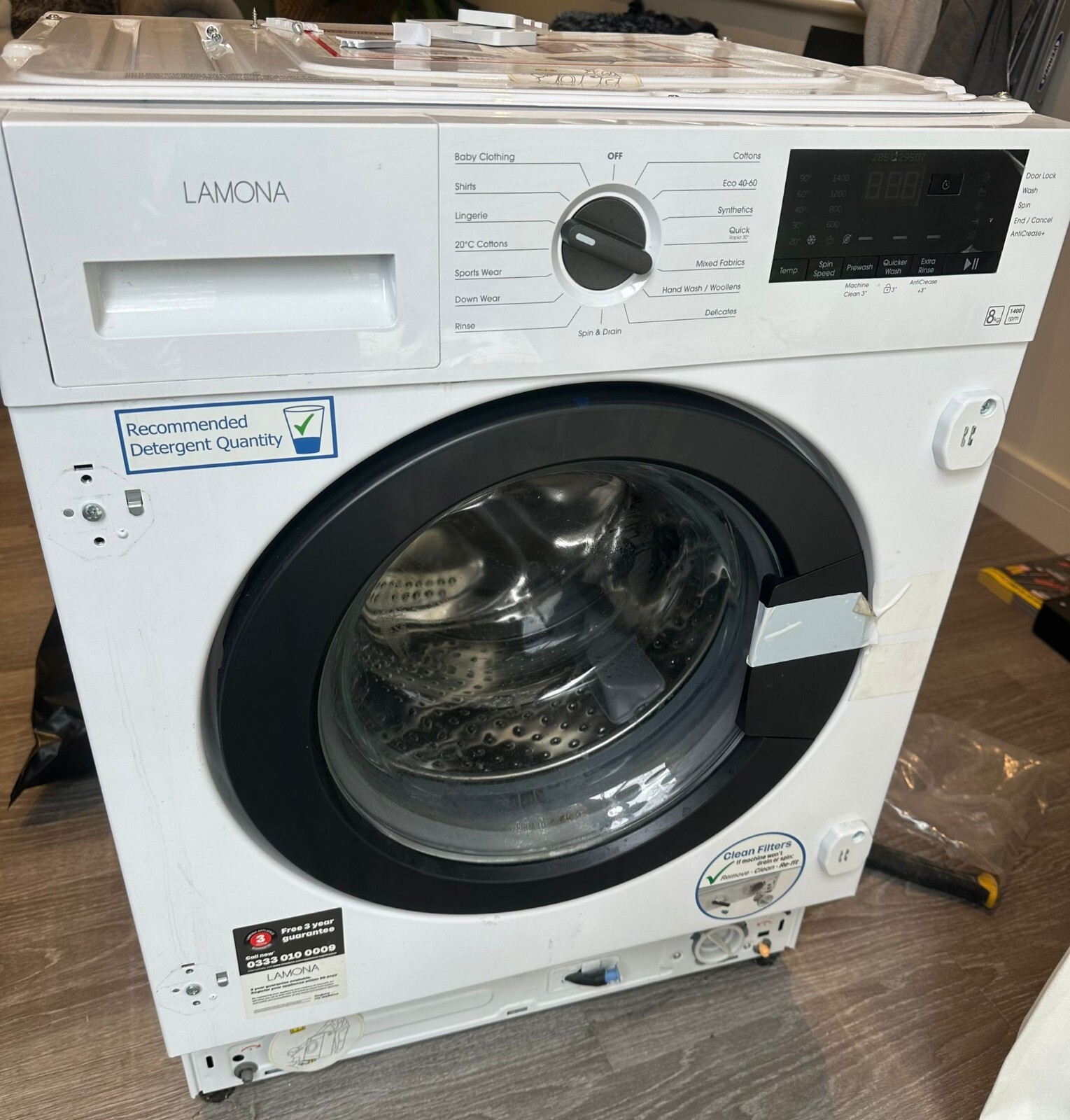 Lamona LAM8740 8kg integrated washing machine eBay