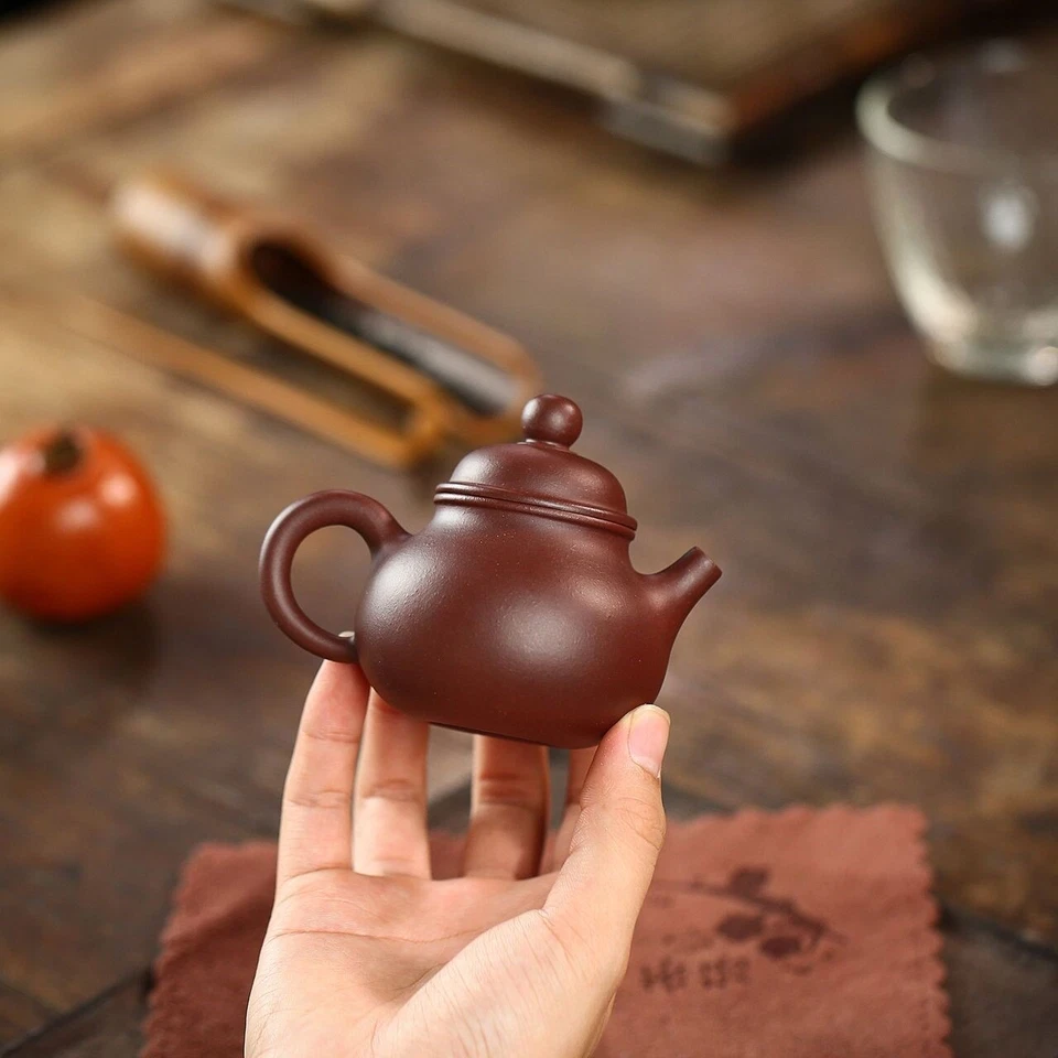 100ml Small Tea Pot Real Yixing Zisha Purple Clay Marked Kungfu Tea Pot Rongtian - Image 4 of 4
