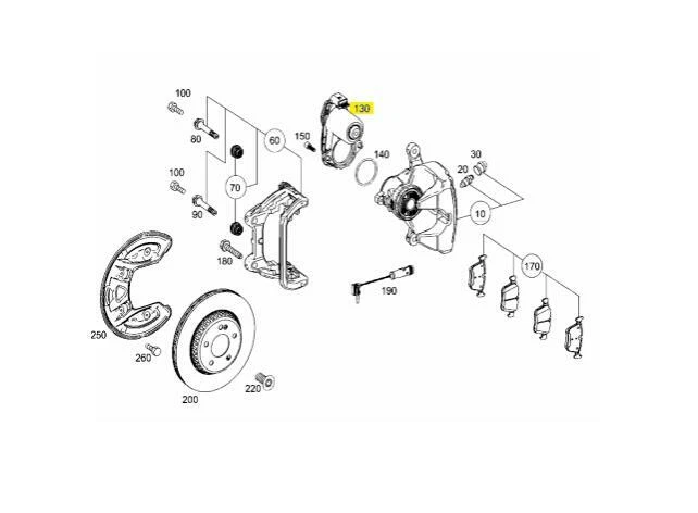 Rear Park Brake Actuator for Mercedes-Benz W213 E200  E220 E260 E300 E350 E250 - Image 3 of 3
