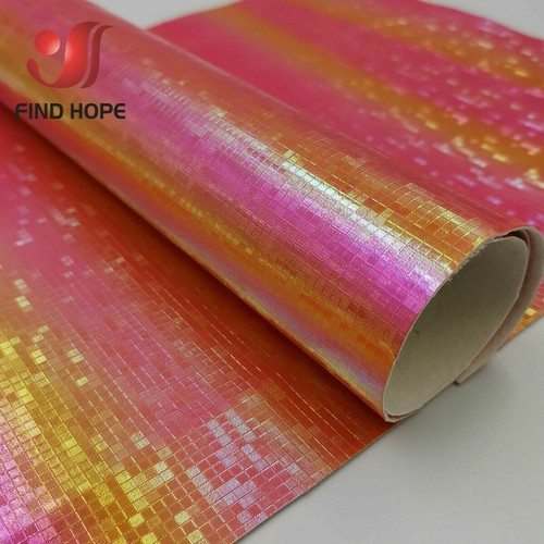 MOSAIC Laser Iridescent PU Leather Fabric For Sewing Bag Clothing Bag DIY Decor - Picture 9 of 17