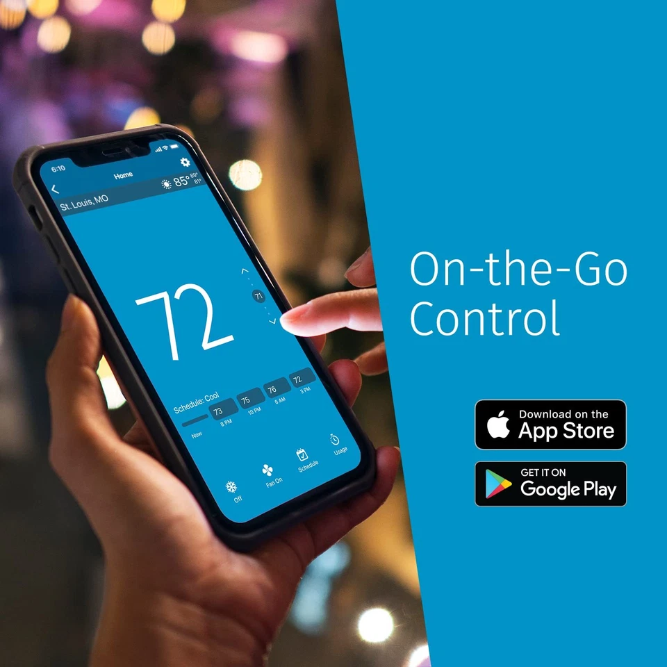Sensi Touch 2 Smart Thermostat with Touchscreen Color Display, 100 Years of Expe - Image 3 of 4