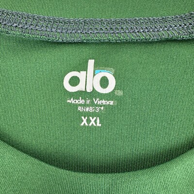 Alo Yoga Mens Size 2XL T-Shirt Performance Workout Gym Green | eBay