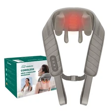 Snailax Cordless Neck Massager with Heat, Deep Kneading & Shoulder Back Massager