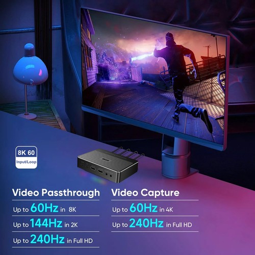 Carte de capture vidéo HDMI 8K boucle 8k60, jusqu'à 4Kp60 1080p240 enregistrement de streaming en direct - Photo 9/11
