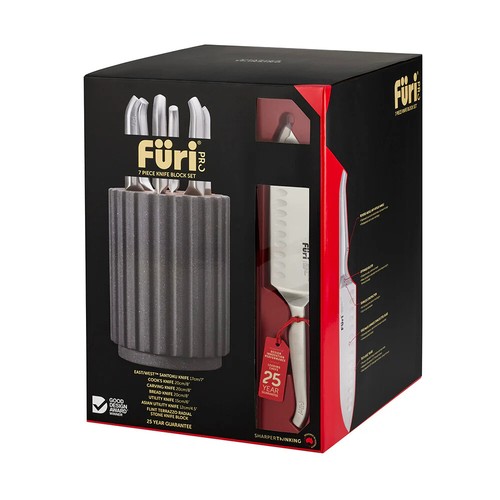 Furi Pro Radial 7pc Knife Block Set Flint Terrazzo 7 Piece - 41526 - Picture 4 of 4