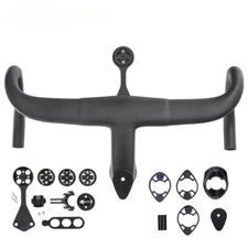 Carbon Aero Integrated Road Handlebar 380/400/420/440mm with Free Mount Parts