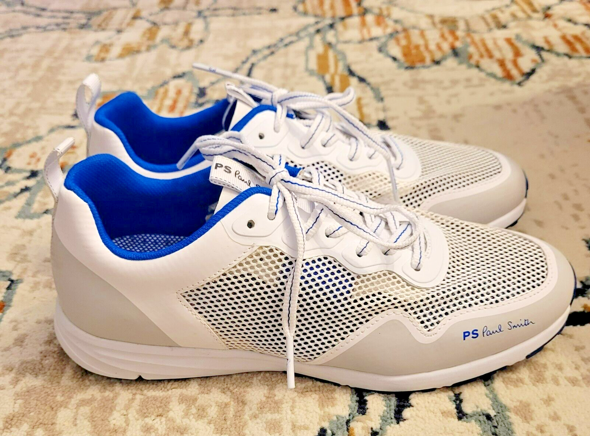 スニーカー PS PAUL SMITH Men Sneakers Military M2SLSN02LNYL 63 PAUL SMITH Samui White Blue mesh sneakers trainers shoes Men