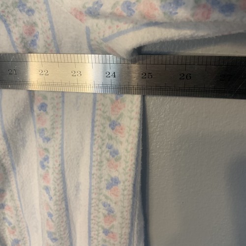 Lanz of Salzburg Nightgown L Long Flannel Floral Eyelet Trim 80s Cottagecore LS - Picture 13 of 15