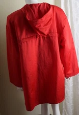 Linda Lundstrom M L XL Red SATINY Funky Long Lagenlook Art-to-Wear Coat Jacket