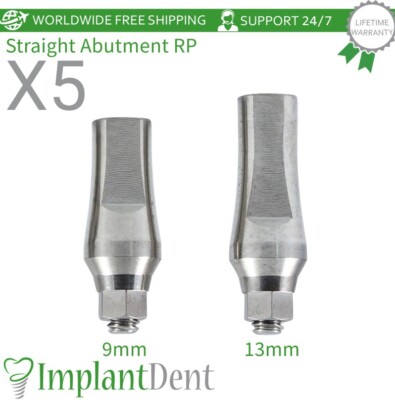 5x Straight Abut Dental Prosthetic RP Conical Connection Hex System 2.65mm