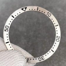 38mm 31.5mm Flat Watch Bezel Insert Silver Steel Fit For SKX 007 Dive Men Watch