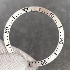 38mm*31.5mm Flat Watch Bezel Insert Silver Steel Fit For SKX 007 Dive Men Watch