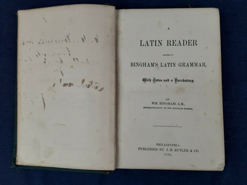 Antique Bingham's Latin Reader - Hardback Book - 1879 - J.H. Butler - Picture 6 of 11