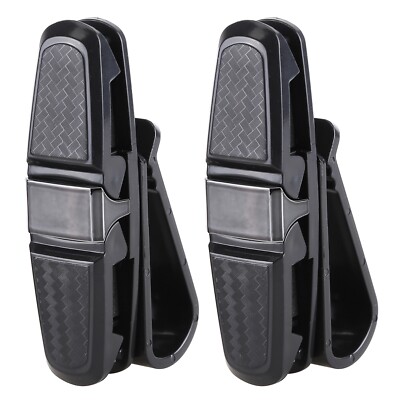 2 Sunglasses Clip On Holder Car Vehicle Accessory Sun Visor Eye Glasses Card Pen