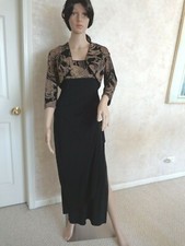 Alex Evenings 2 Piece Black Gold Evening and is a size 6 petite 0372