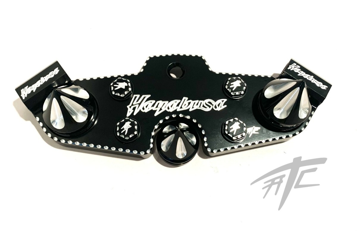 HAYABUSA BLACK DIAMOND CUT TRIPLE TREE & SPIKE CAPS PKG 13-20