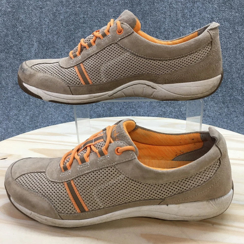 Dansko Zapatos Mujer 41 Helen Deportivos Tenis Bajos Marrón Naranja Gamuza Con Cordones Foto 2 de 4