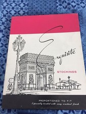 6 Pair Vintage Boxed Exquisite garter stockings Mesh 9 Light Grey