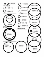 Duo-Fast Coil Nailer CF-100A Corrugated Fastener O ring Rebuild Kit Part
