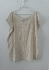 Swahlee The Kaftan Tunic Natural Cotton Loose Sheer Boho Lagenlook NWT Size XXL