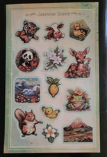 scratch and sniff stickers sheet NEW sheet  HORIECHALY Jasmine scent