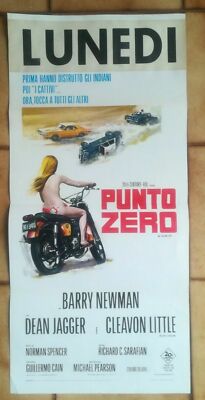 PUNTO ZERO VANISHING POINT NEWMAN ROAD MOVIE EXPLOITATION LOCANDINA ORIGINALE