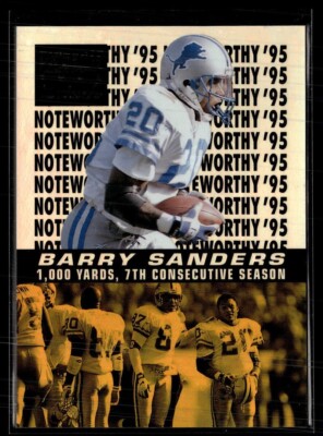 1996 PINNACLE ZENITH NOTEWORTHY BARRY SANDERS LIONS