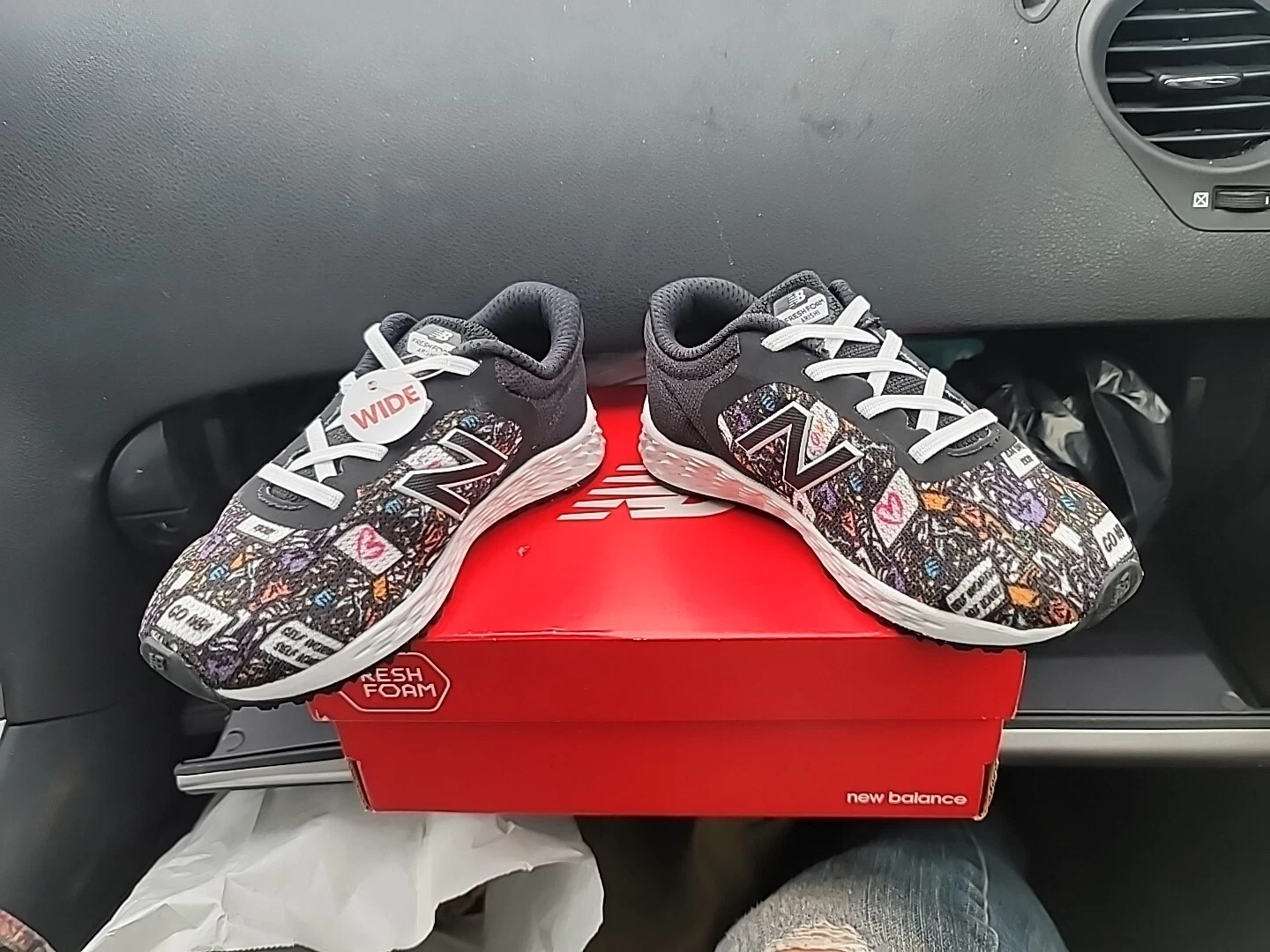 NEW BALANCE SCARPE BAMBINO Sneakers TAGLIA 9 1 2 Larghe IAARIEG2 Fresh Foam Cuore Nuove con etichette